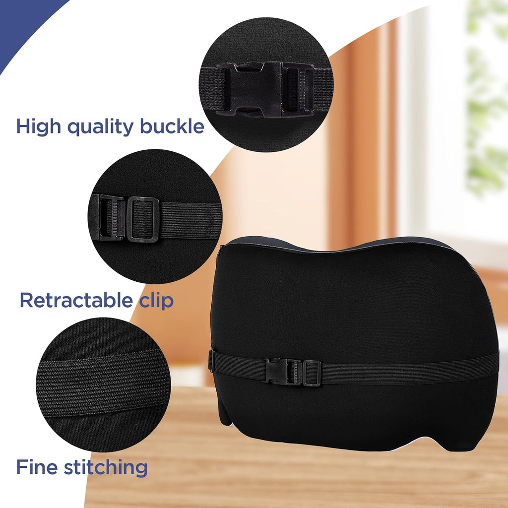 Bymecost Lumbar Support Pillow for Office Chair, Cooling Car Lumbar Pillow Lower Back, Memory Foam Back Cushion with Adjustable Straps, Ergo…