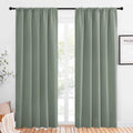NICETOWN Window Curtains Blackout Drapes - Thermal Insulated Solid Rod Pocket Blackout Curtains/Draperies for Living Room (Sage Green…
