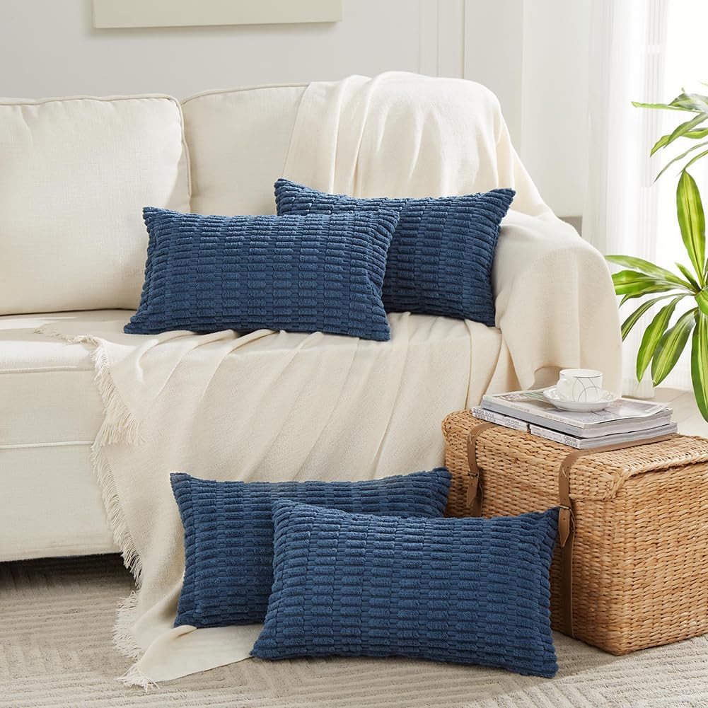 Fancy Homi 4 Packs Decorative Throw Pillow Covers for Living Room Couch Bed, Modern Farmhouse Boho Home Décor Accent Cushion Case, 20" x…