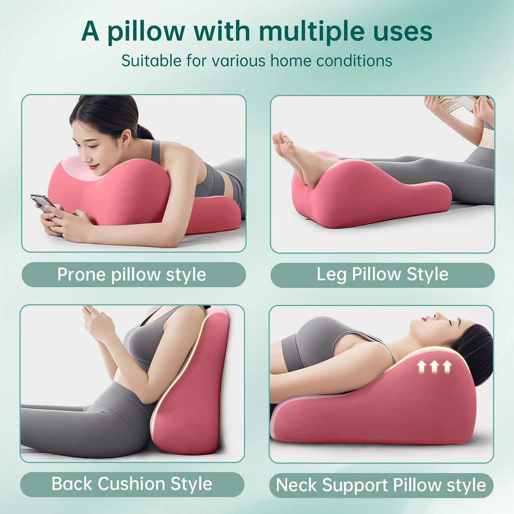 Memory Foam Wedge Pillow Intimacy Couples Pillow, Pregnant Ergonomic Contoured Position Pillow for Sleeping & Reading, Multi-Functional…