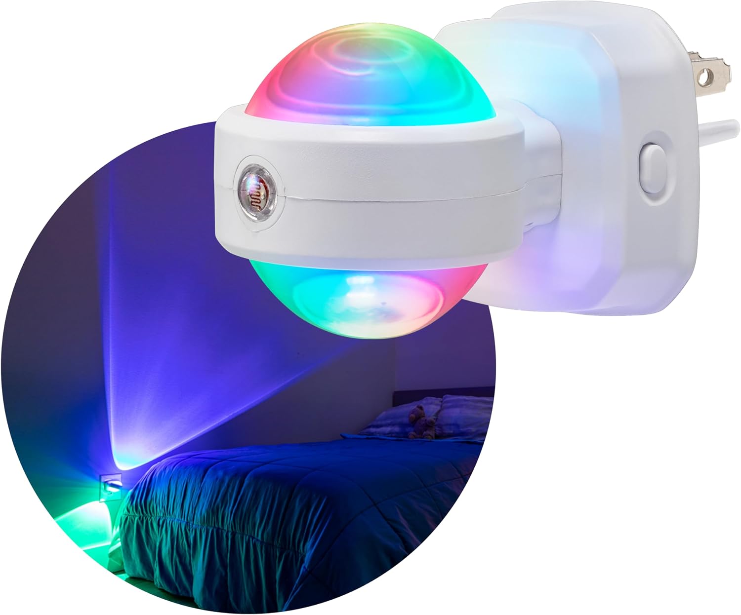 GE Swivel Sconce LED Night Lights Plug Into Wall for Home Decor Color Changing Dimmable Rotating Dusk to Dawn Sensor, Ambient Lighting…