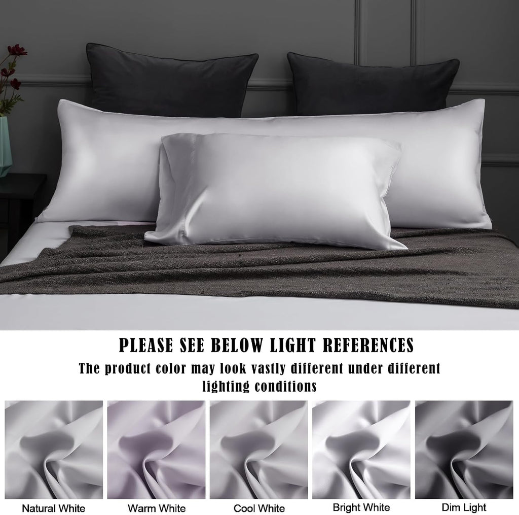 TELUS Pillow Cases King Size 2 Pack, Bamboo Rayon & Lyocell Pillowcase with Envelope Closure, Cooling Breathable Pillow Cover for Hot…