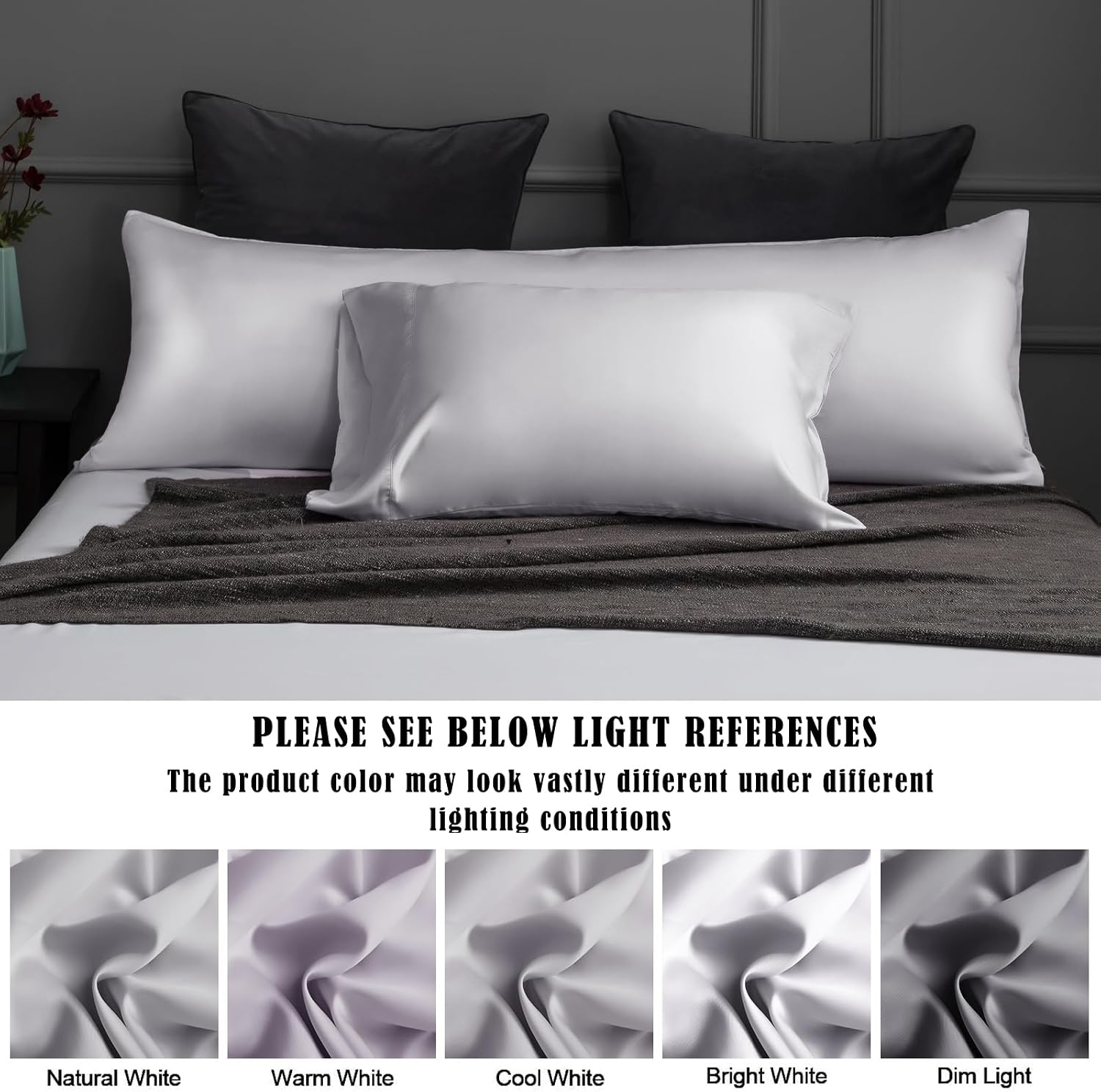 TELUS Pillow Cases King Size 2 Pack, Bamboo Rayon & Lyocell Pillowcase with Envelope Closure, Cooling Breathable Pillow Cover for Hot…
