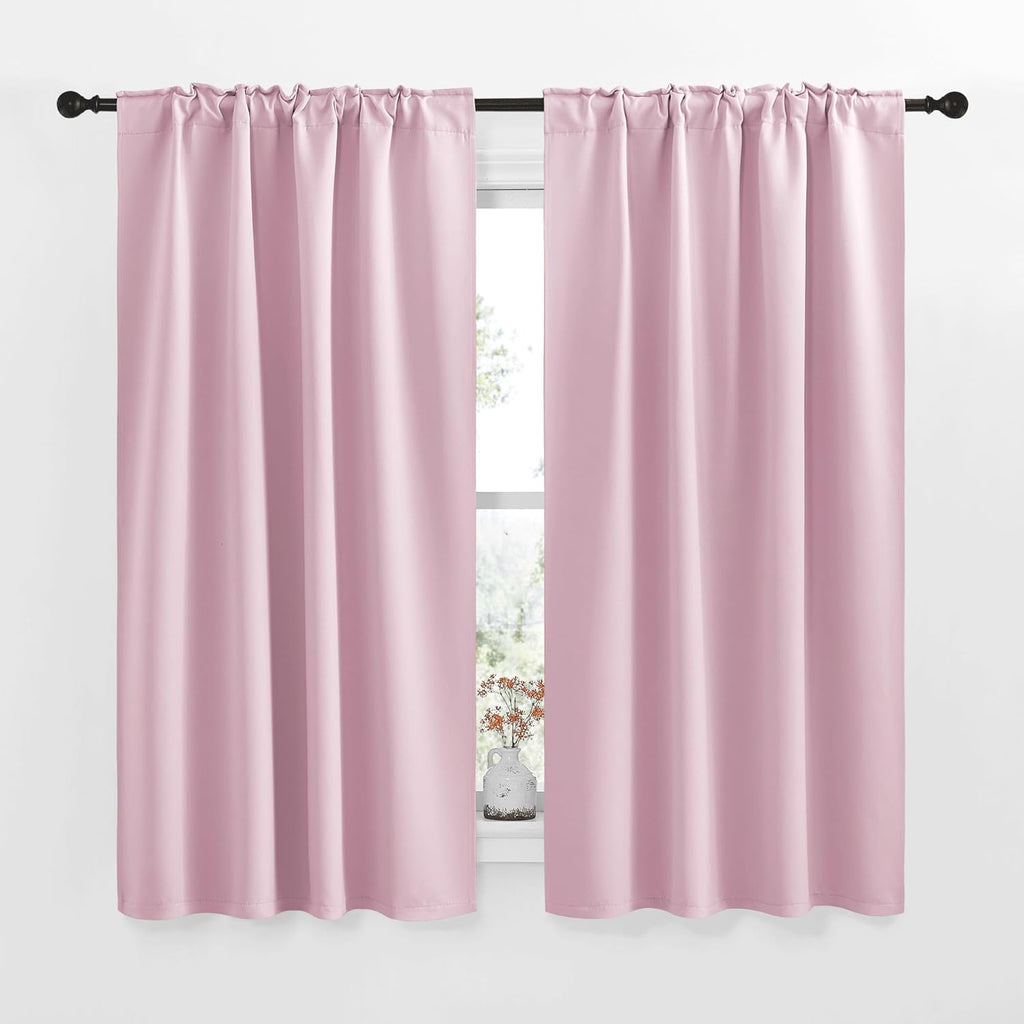 NICETOWN RV Curtains for Camper Windows - (Baby Pink Color) 42x50 Inch, 2 Panels Set, Thermal Insulated Room Darkening Blackout…