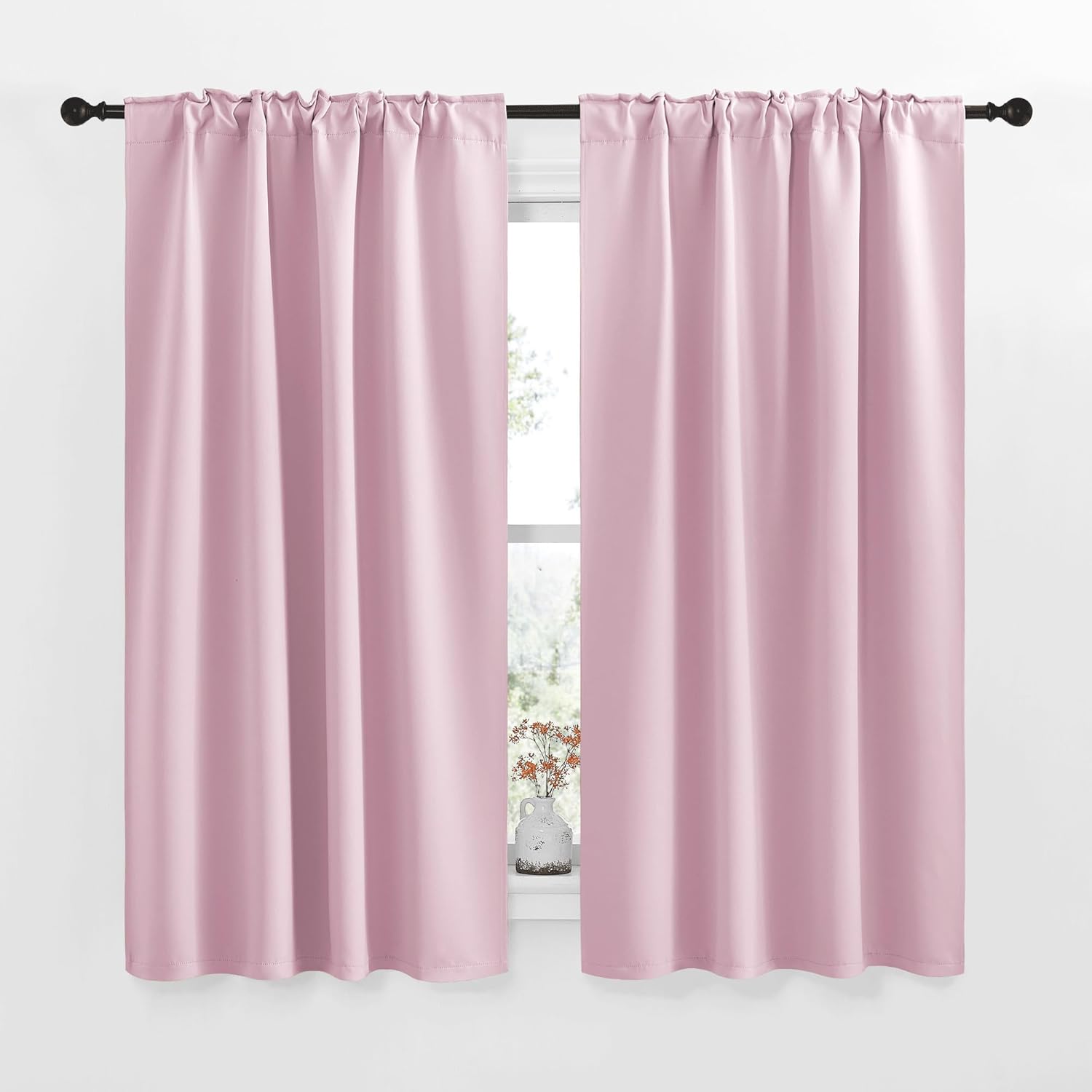 NICETOWN RV Curtains for Camper Windows - (Baby Pink Color) 42x50 Inch, 2 Panels Set, Thermal Insulated Room Darkening Blackout…