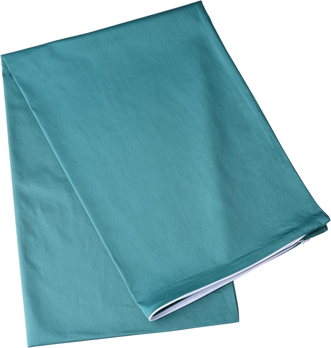 BestSeason Cotton Pillow Protectors/Cover King Size with Zipper 2 Pack Teal Blue Pillow Cases Cooling & Breathable Bed Pillow Protectors Se…