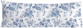 Vintage Blue Floral Chinoiserie 20x54 Body Pillow Cover, Grandmillennial Home Decor, Chinoiserie Decor, Blue and White Flower…