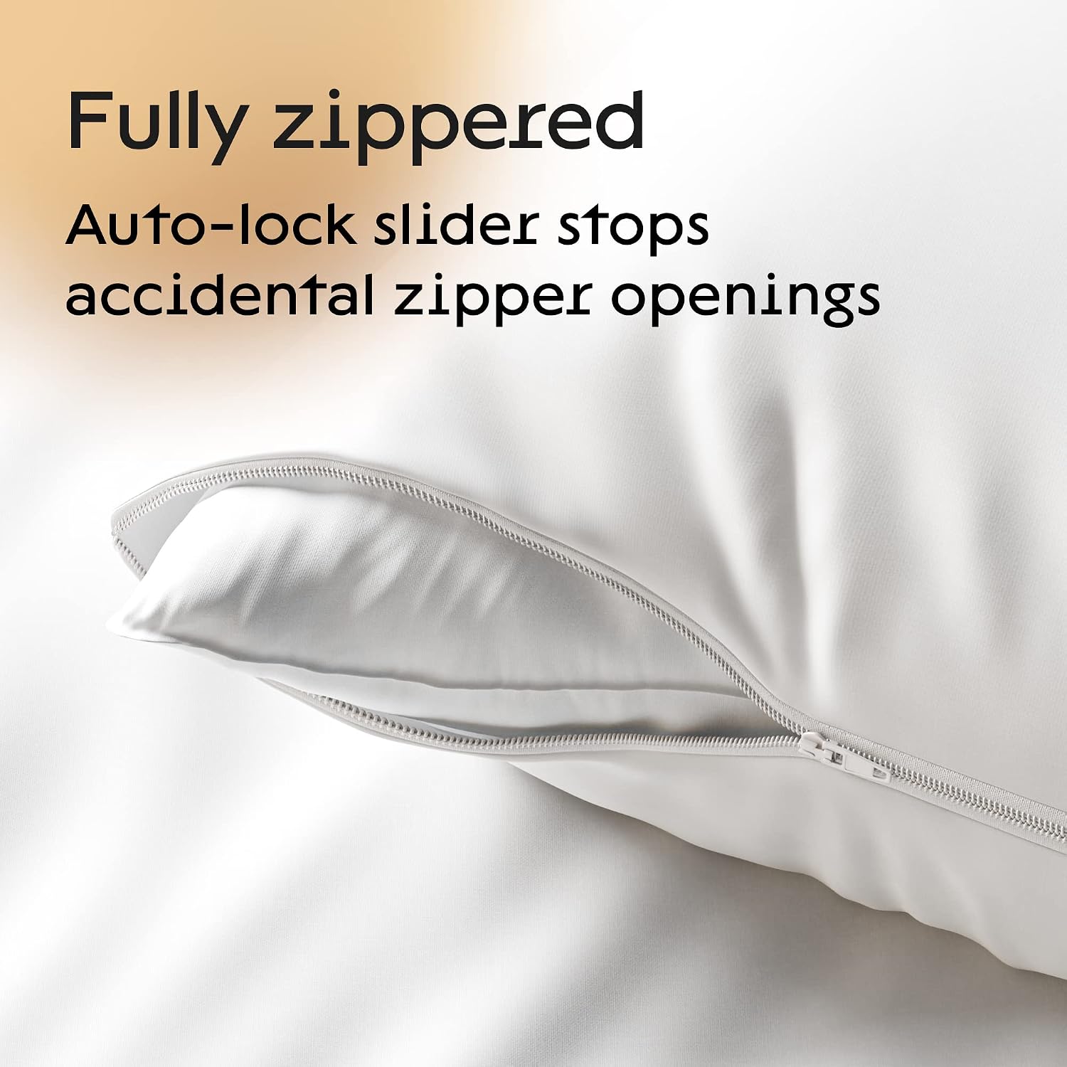 NiagaraSleepSolution Niagara 4 Pack Standard Pillow Protectors with Zipper, Cotton Sateen Blend Tight Weave Non Noisy Zip Covers…