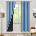 BGment Thermal Insulated 100% Blackout Curtains for Bedroom with Black Liner, Double Layer Full Room Darkening Noise Reducing Grommet Curta…