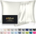 Home Mulberry Silk Pillow Cases King Size, Silk Pillowcase for Hair and Skin, Anti Acne Cooling Sleep Both Sides Natural Silk Satin Pillow…