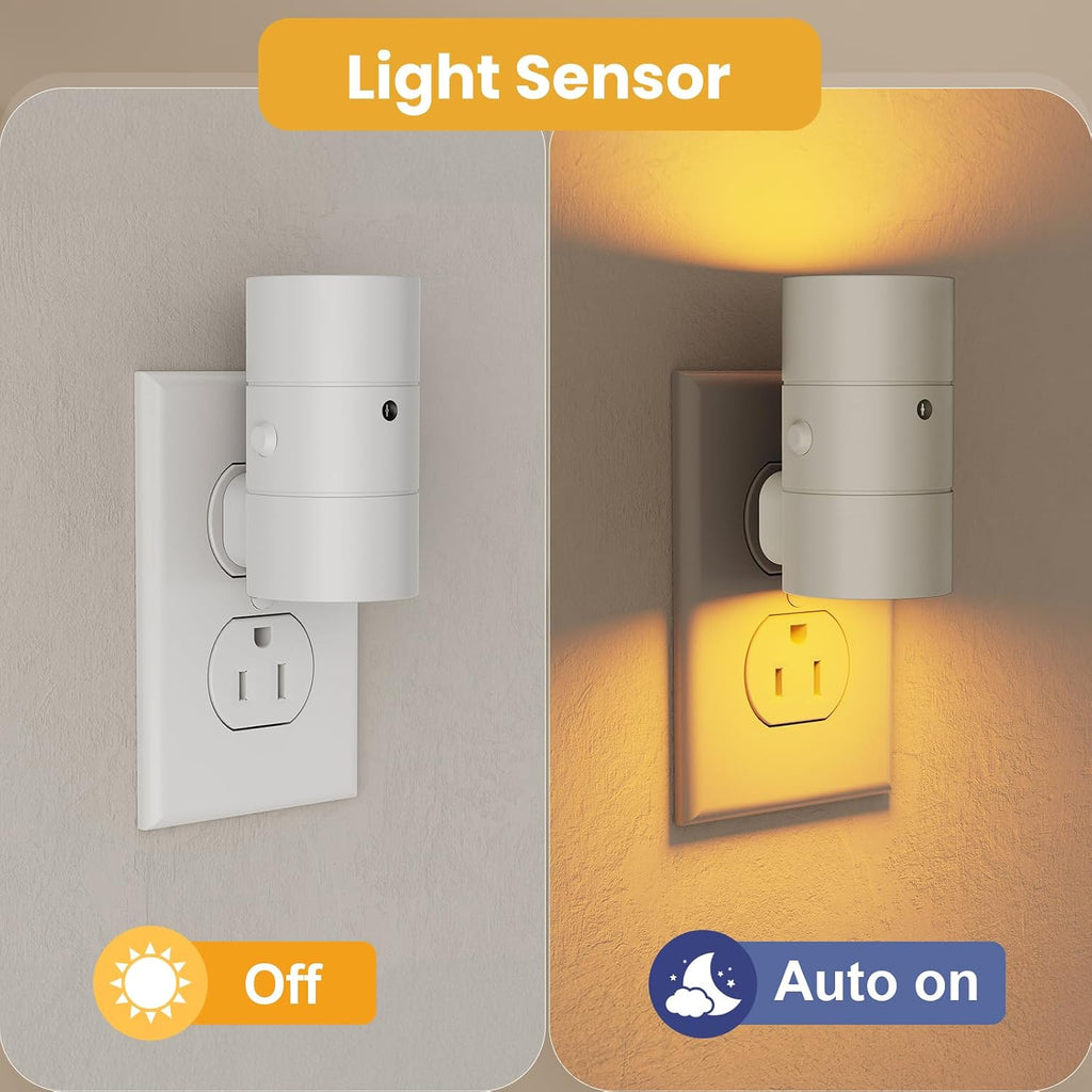 VOLISUN Night Light, Dimmable Led Night Lights Plug into Wall, Amber/3000K/4500K, 0-100LM Adjustable Brightness, Dusk to Dawn Nightlight…