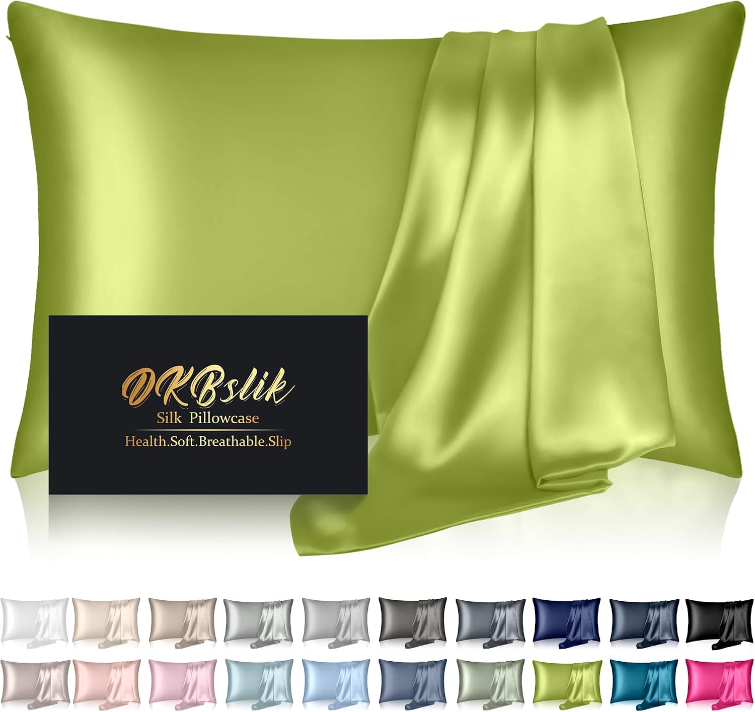 Home Mulberry Silk Pillow Cases King Size, Silk Pillowcase for Hair and Skin, Both Sides Natural Silk Satin Pillowcase for Sleeping Women w…