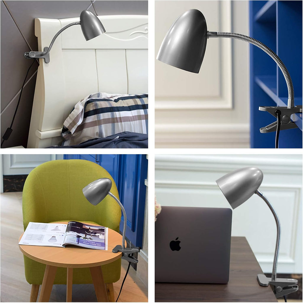 Eenergeticlighting E ENERGETIC LIGHTING Desk lamp with Clamp, Non-Dimmable Clip Light for Bed and Desk, 4000K Cool White, 3.5W 240 LM lamp,…