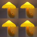 APAKI LED Mushroom Night Light Plug in Lamp, 4 Pack Light Sensor Night Lights Plug into Wall, Dusk to Dawn Soft Warm Yellow NightLig…