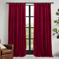 Rybhome RYB HOME Red Velvet Curtains 84 inches- Room Darkening Curtains Heavy Duty Christmas Backdrops Window Drapes for Living Room Stage…