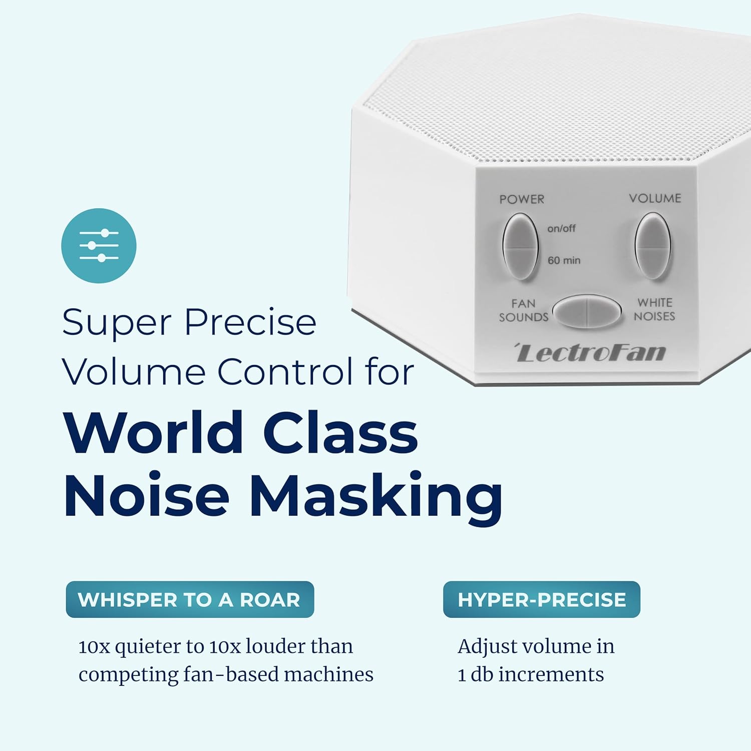 Adaptive Sound Technologies LectroFan Classic - Soothing Sound Machine for Sleep - Built-in Sleep Timer - Compact Design - Non-Looping…