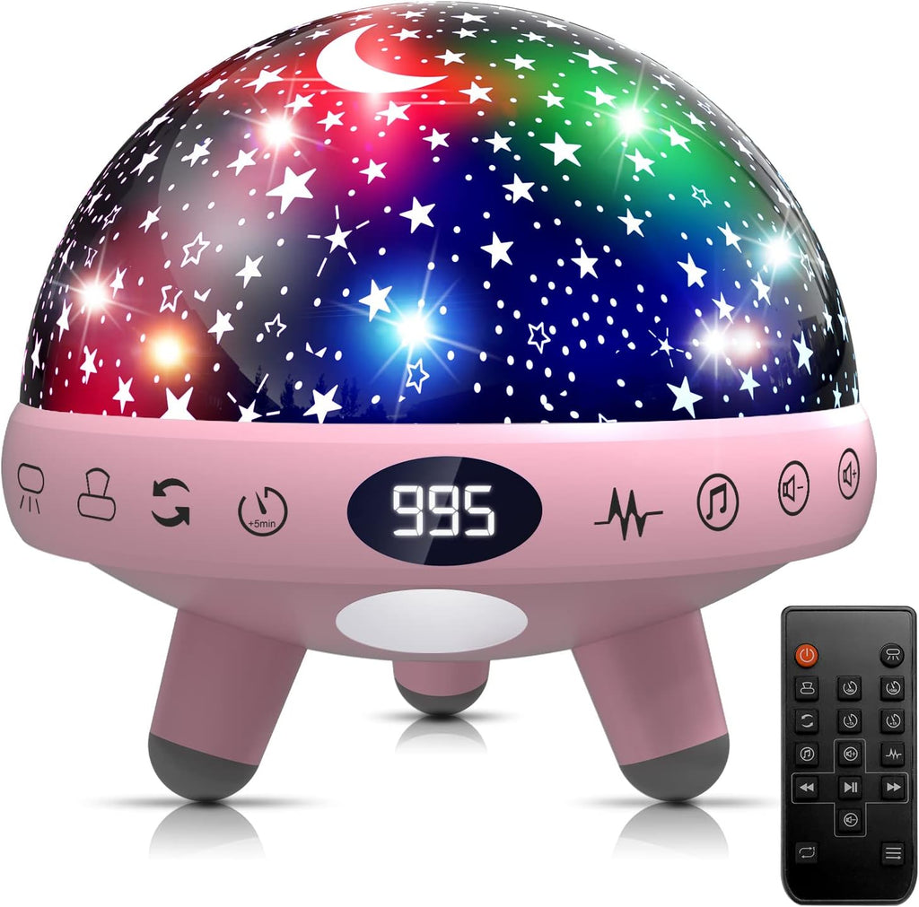 Yachance Baby Night Light Star Projector Night Light projector for Kids Room with Sound Machine White Noise Machine for Sleeping Soother Nu…