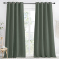 NICETOWN Blackout Curtain for Living Room 90 inch Long, 1 Panel, Dark Mallard, W55 x L90, Grommet Thermal Insulated Room Darkening Sound…