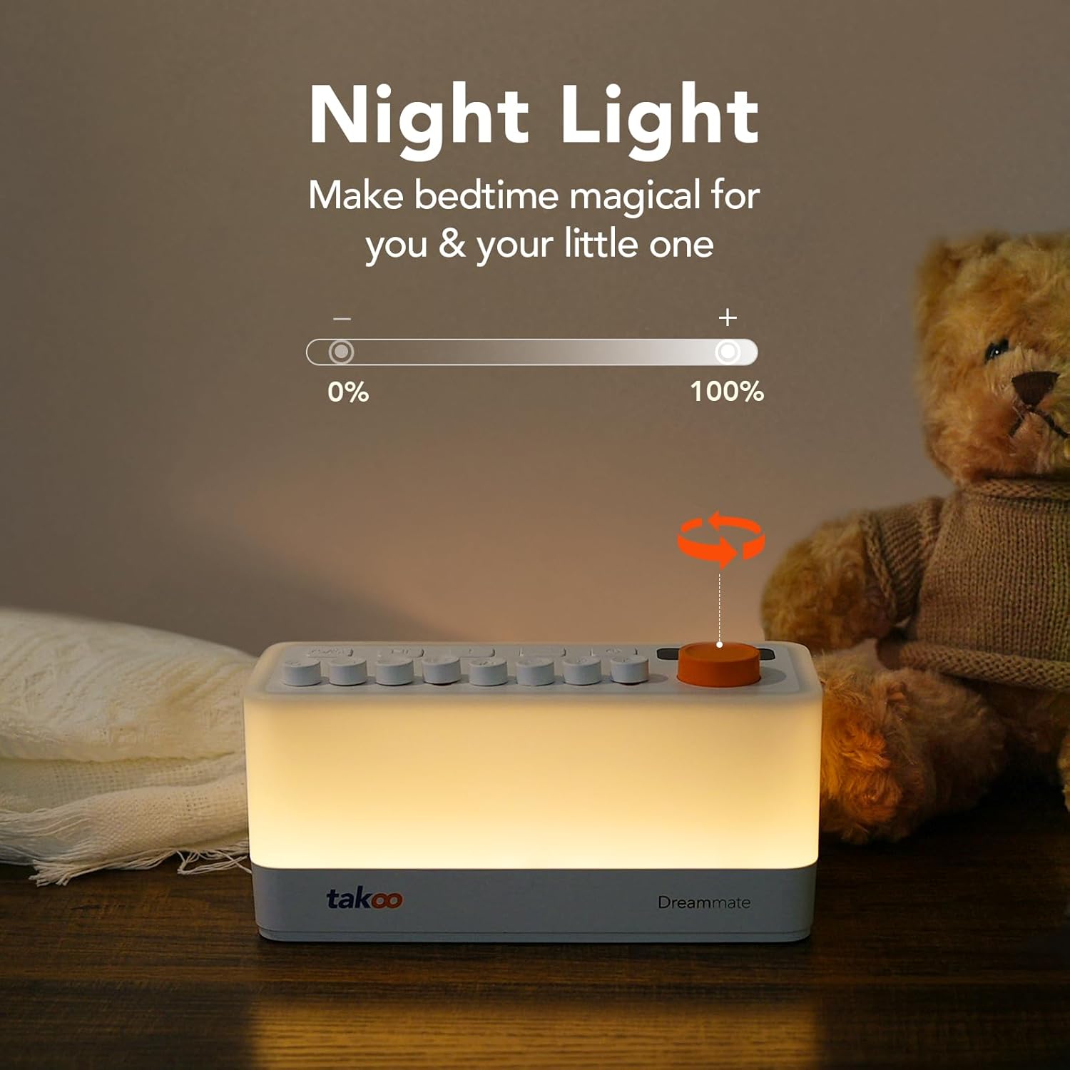 takoo 3-in-1 Sleep Sound Machine/Portable Bluetooth Speaker/12 Colors Night Light, Mixable 8 Nature Sounds & White Noise Machine, Sleep Tim…