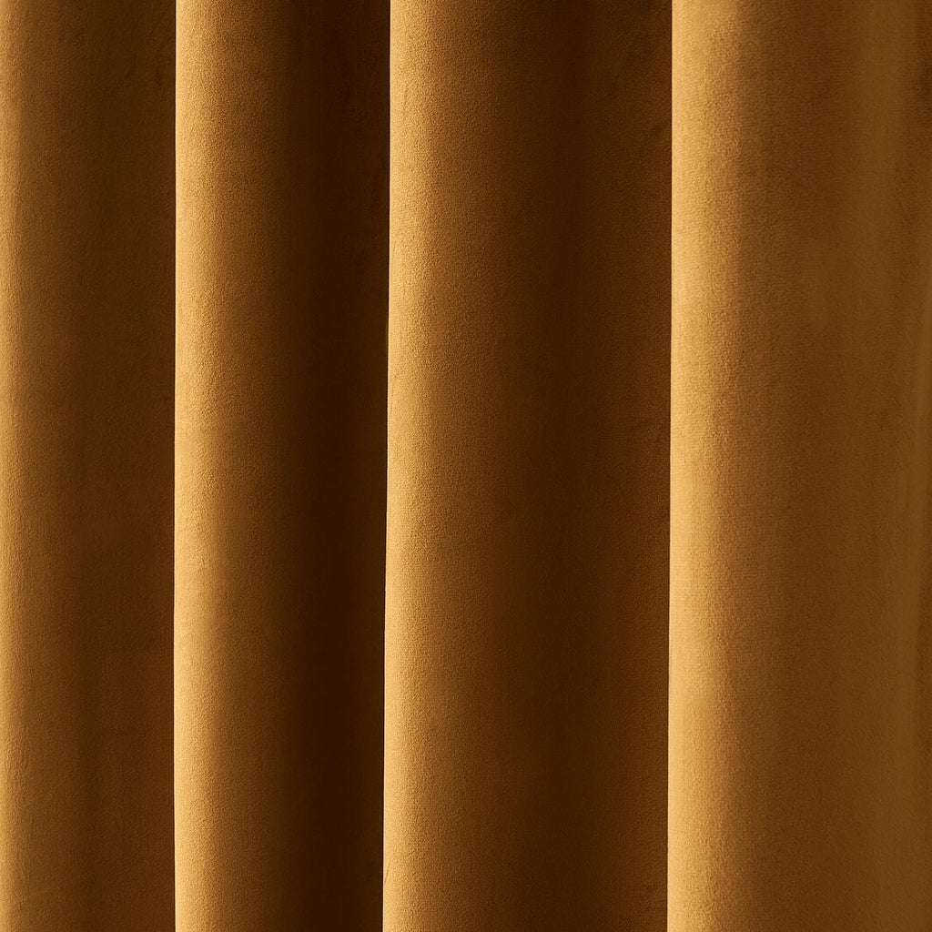 MIULEE Velvet Curtains Golden Brown Elegant Grommet Curtains Thermal Insulated Soundproof Room Darkening Blackout Drapes for Nursery…