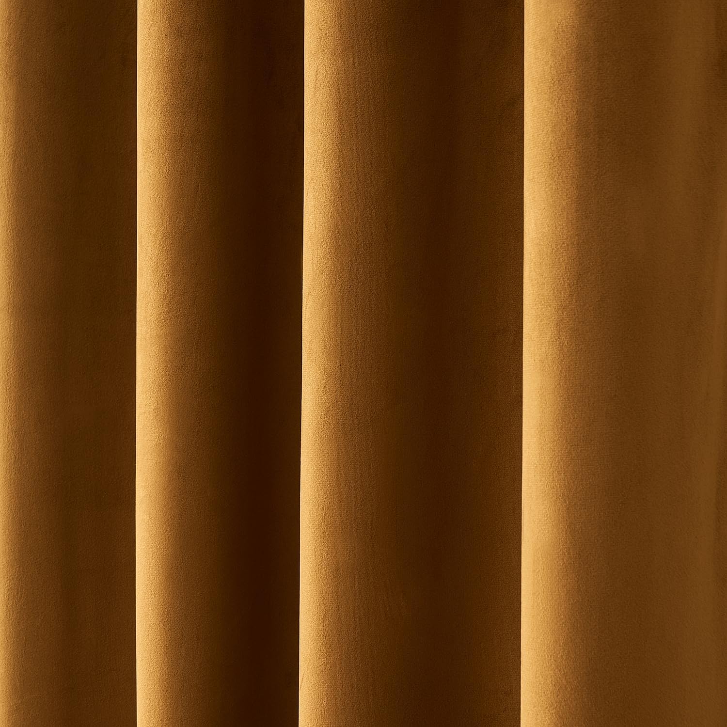 MIULEE Velvet Curtains Golden Brown Elegant Grommet Curtains Thermal Insulated Soundproof Room Darkening Blackout Drapes for Nursery…