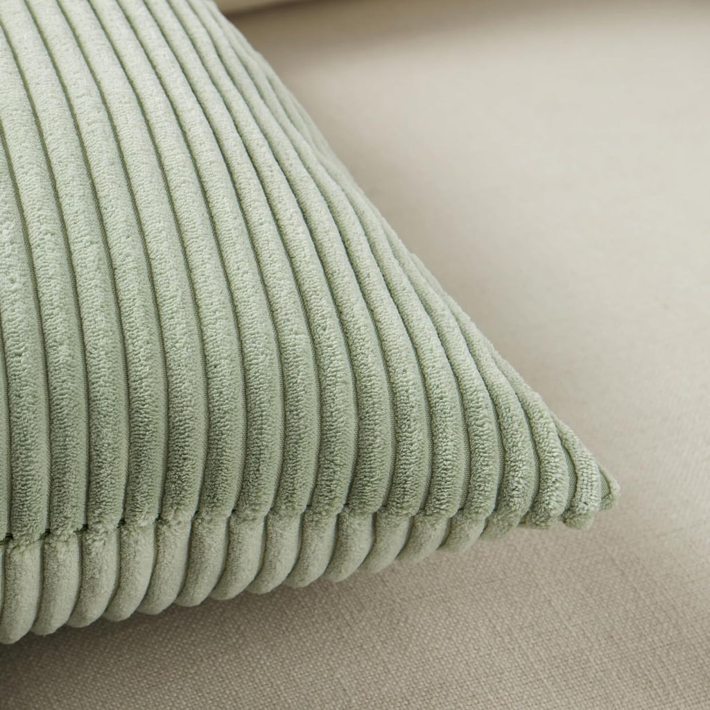 Fancy Homi 2 Packs Sage Green Decorative Throw Pillow Covers 16x16 Inch for Living Room Couch Bed, Rustic Farmhouse Boho Home Decor, Soft…