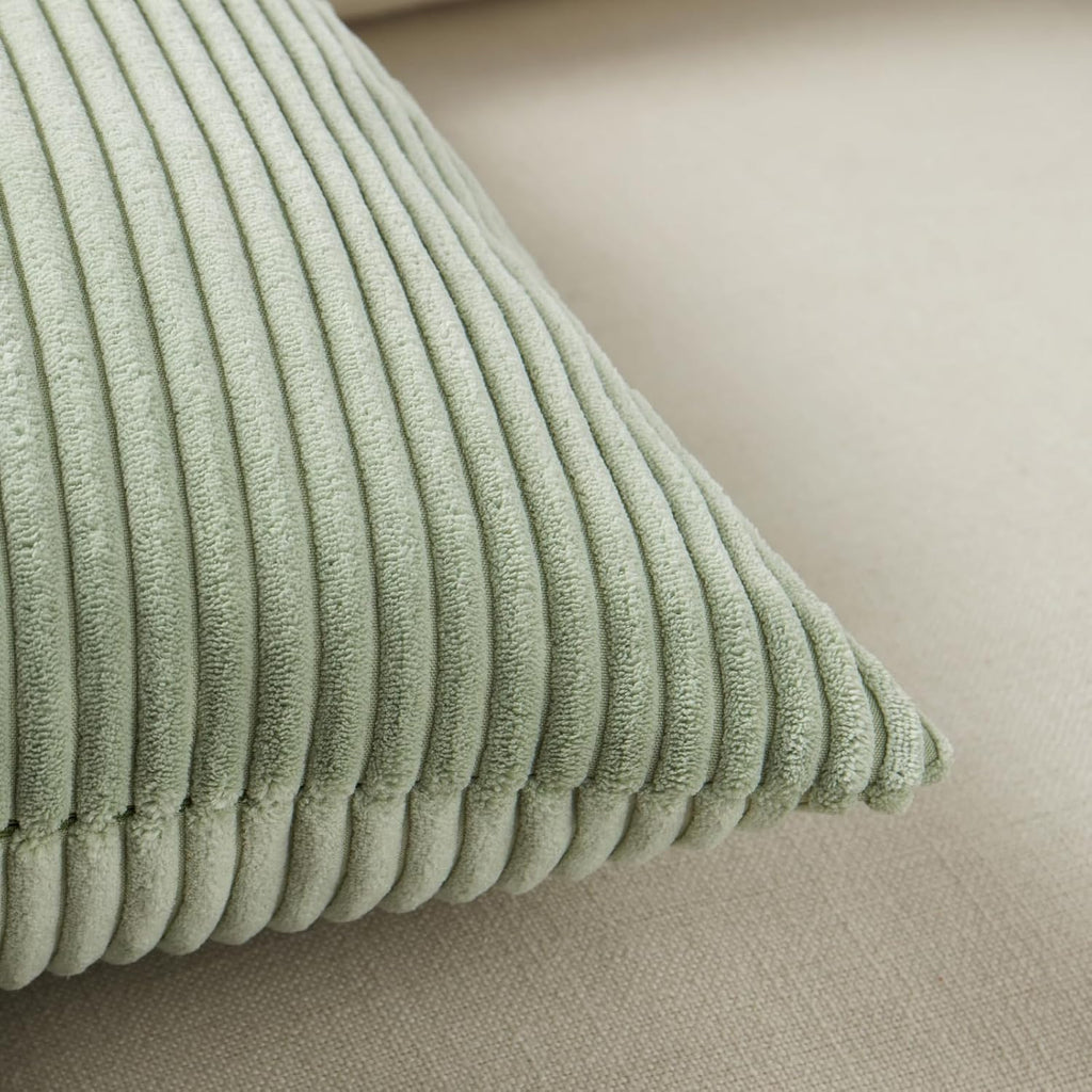 Fancy Homi 2 Packs Sage Green Decorative Throw Pillow Covers 22x22 Inch for Living Room Couch Bed Sofa, Farmhouse Boho Home Decor, Soft…
