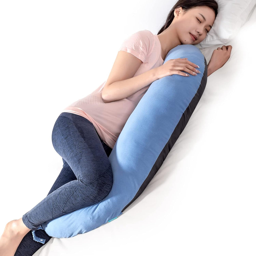 Byriver 43" Long C Shaped Body Pillow for Adults Men Women, Side Sleeper Pillow for Neck Shoulder Back, Cooling Post Sugery Pillow Pregnan…