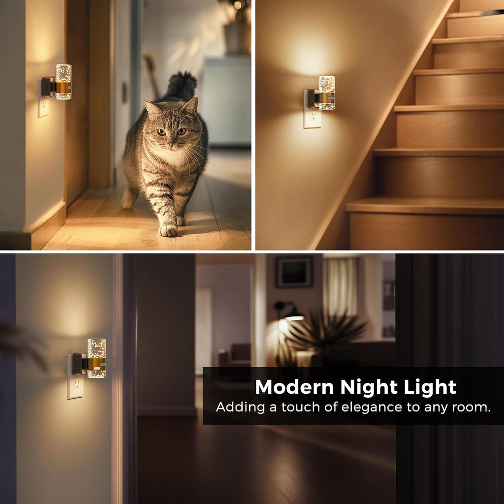 L LOHAS LED Motion Sensor Night Light, Dimmable Night Lights Plug into Wall, Acrylic Nightlight with 0-100 LM Adjustable Brightness, 3000K…