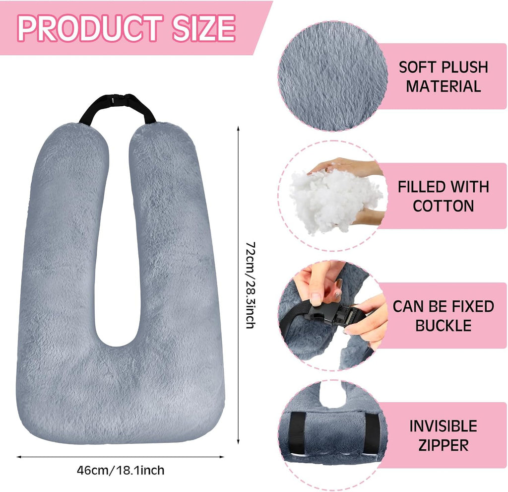 home Barydat 2 Pcs Car Travel Pillow for the Back Seat 28 x 18 in Sleeping Reading Pillows for Long Distance Travel Car Cushion for Kids Ad…