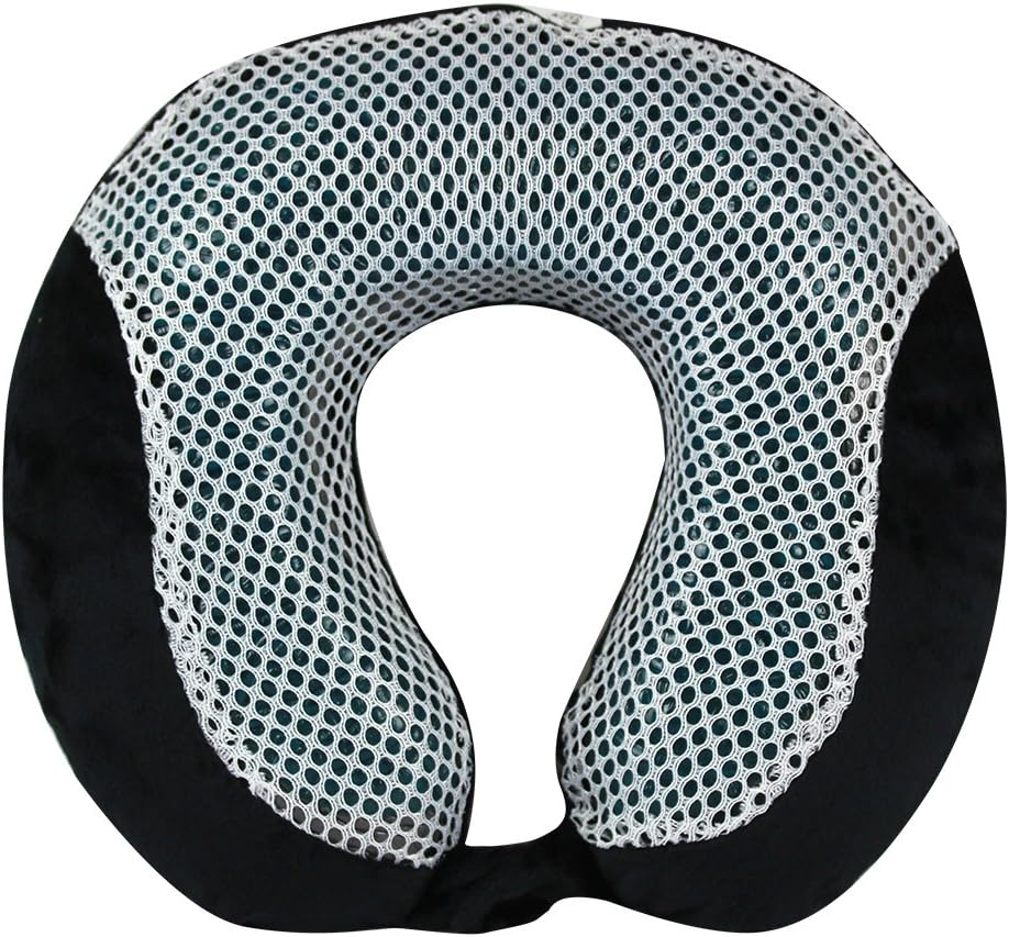 Cloudz Comfort Gel Memory Foam Travel Neck Pillow - Black