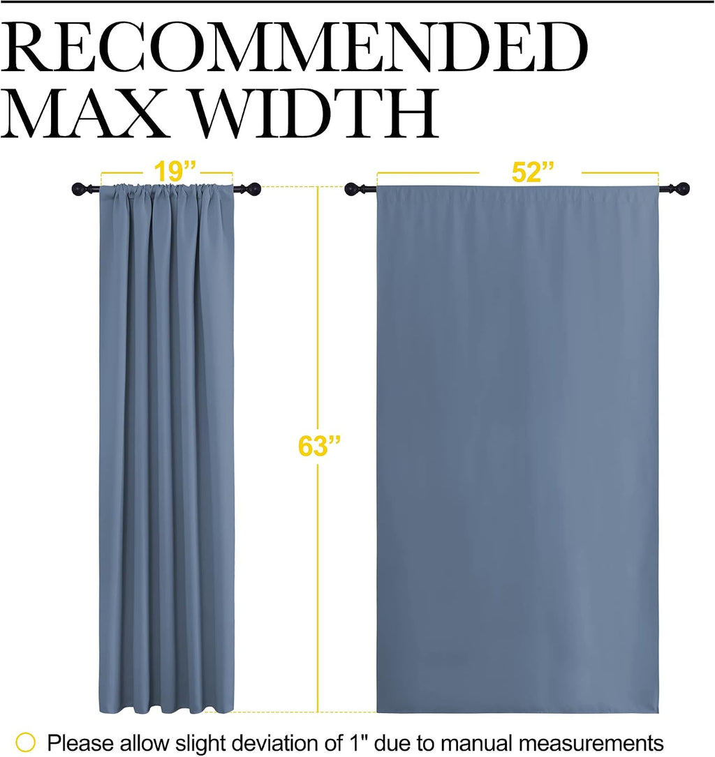 NICETOWN Blackout Curtains for Living Curtains, Window Treatment Blackout Curtain Panels, Home Decor Thermal Insulated Solid Drapes for…