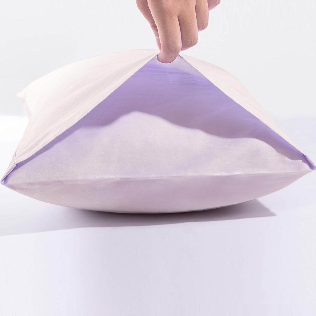 NTBAY Egyptian Cotton Queen Pillowcases - Set of 2, 500 Thread Count Cotton Pillowcases - Soft and Breathable Envelope Closure Pillow…