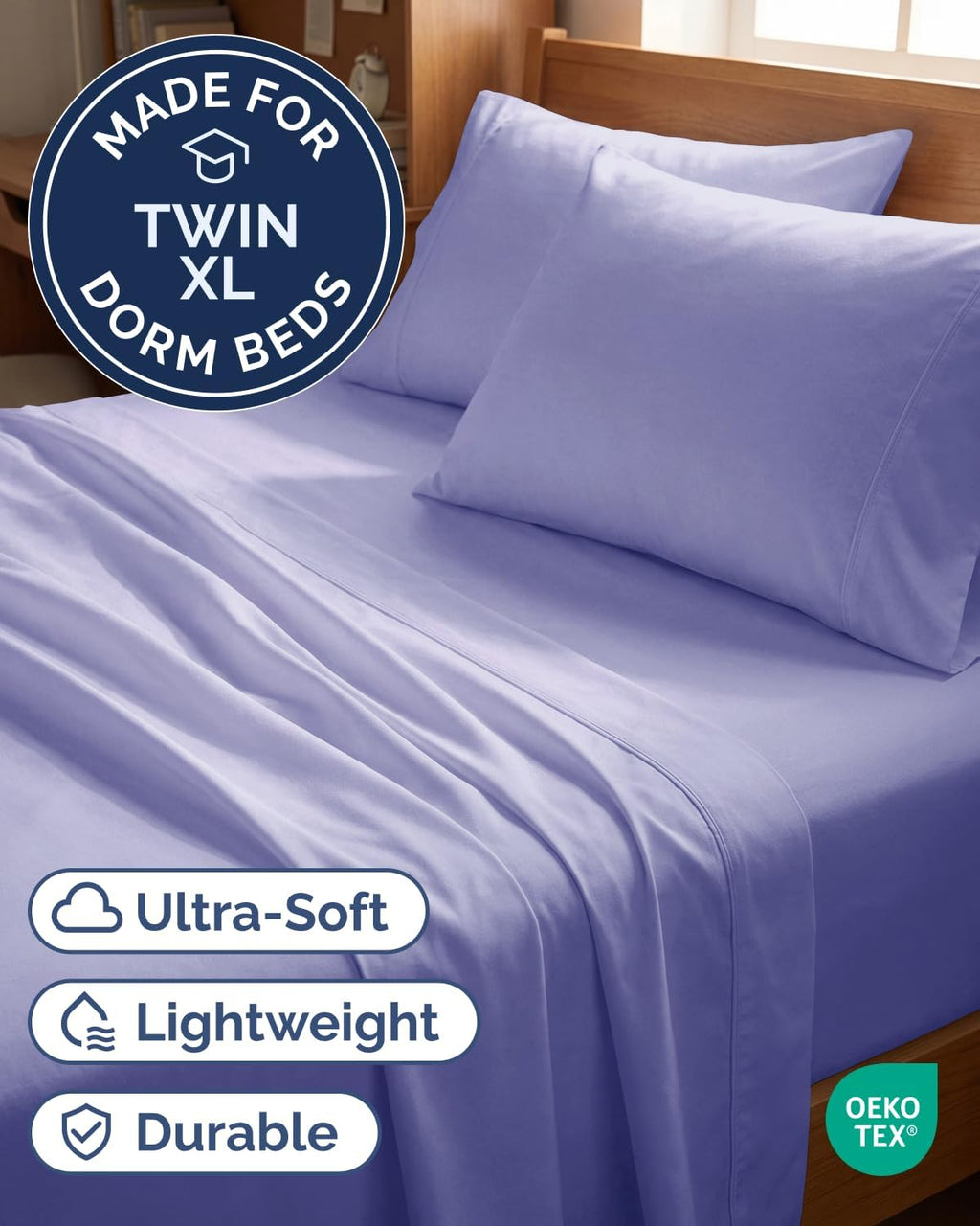 Twin XL 4 Piece Sheet Set - Comfy Breathable & Cooling - Hotel Luxury Bedding for Women, Men, Kids, Teens & Children - 1 Flat & 1 Fitted…