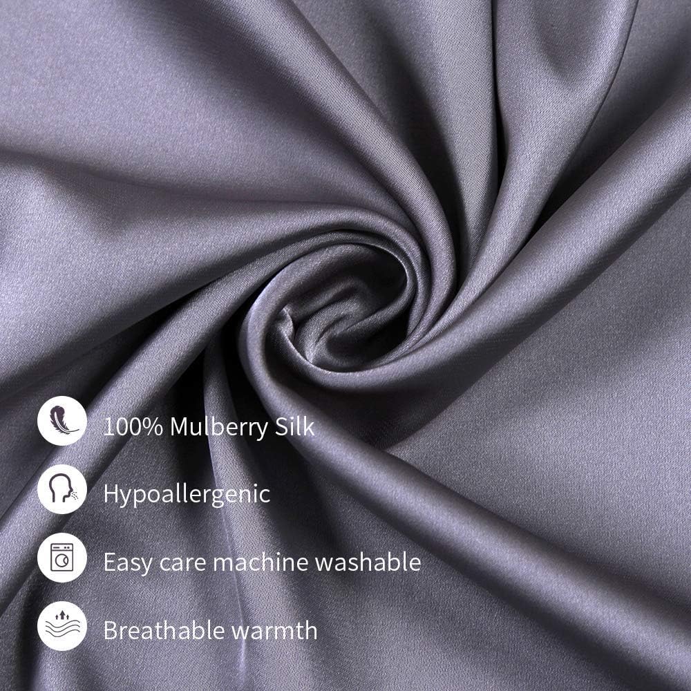 Jocoku 100% Mulberry Silk Pillowcases Set of 2 for Hair and Skin and Super Soft and Breathable Queen Size Nature Silk Pillowcases (Queen…