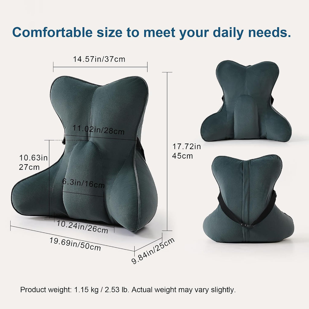 Ailuteie Lumbar Support Pillow(Pat. Pend) for Lower Back – Multi-Functional Ergonomic Lumbar Cushion, Reading Pillow for Office Chair, Car…