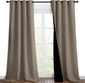 Nicetown Full Shading Curtains 90 inches Long 2 Panels Set for Windows, Super Heavy-Duty Black Lined Blackout Curtains for Bedroom, Privacy…
