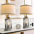 G-SAFAVA 24" Table Lamps for Living Room Bedroom Modern Metal Bedside Lamps Set of 2 Nightstand Lamp for Night Stands 3 Way Dimmable…