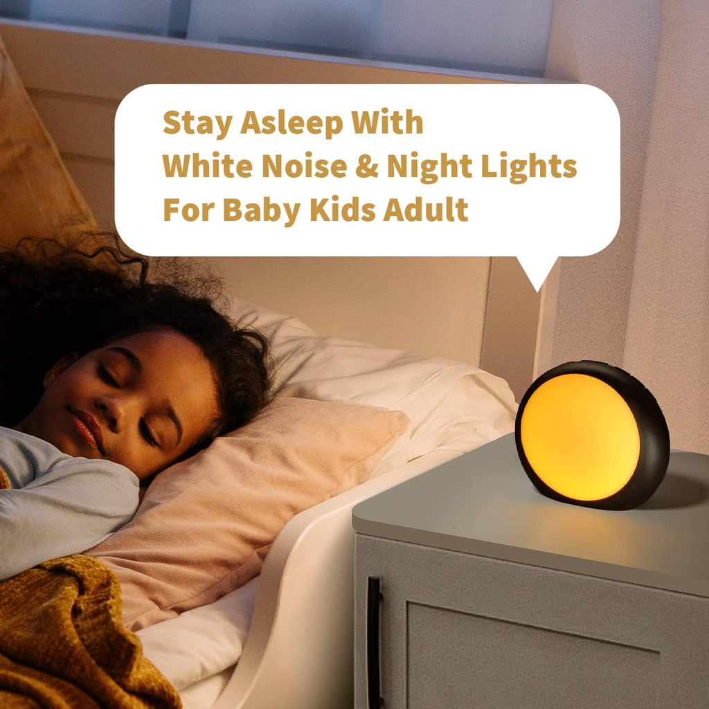 iDealSleep Loud Brown Noise Sounds White Noise Machine 30 Soothing Sounds 12 Color Night Lights Auto-Off Timer Sleep Machine with Memory Fu…