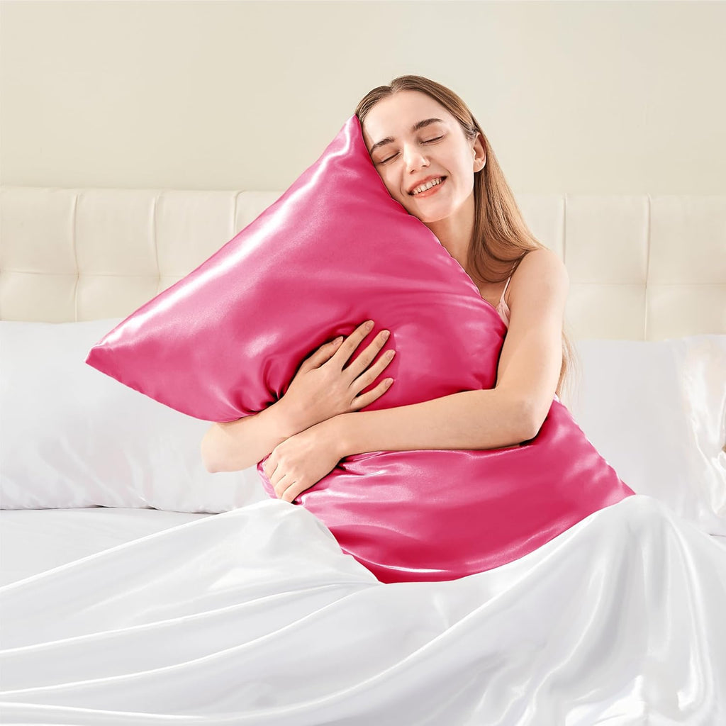 Bedelite Satin Body Pillow Cover, Super Soft and Cooling Body Pillow Pillowcase for Hair and Skin, Breathable Silky Full Long Pillowcase Co…