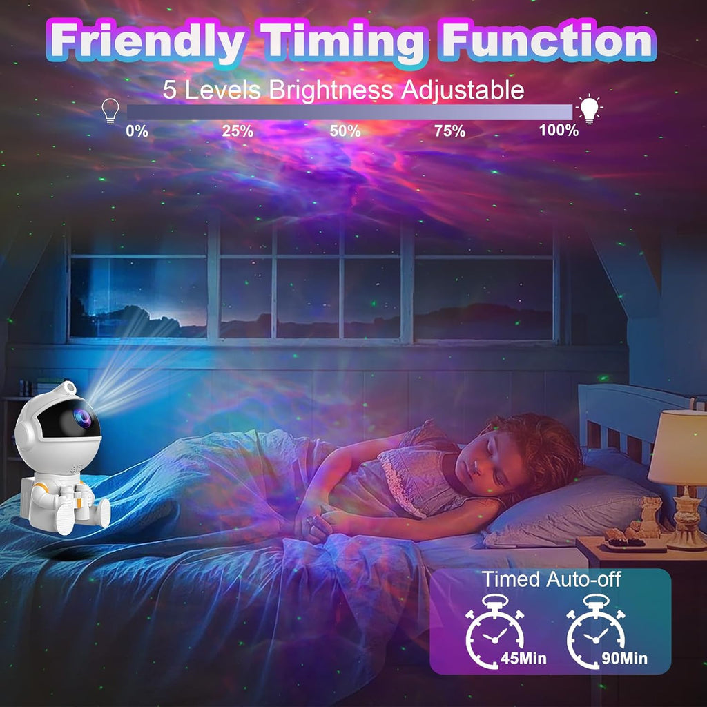 Space Future captain Astronaut Galaxy Night Light Projector for Bedroom - Star Lights Ceiling Projector with Remote Control & Timer,…