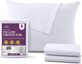 CirclesHome Pillow Protectors 6 Pack King Zippered - 100% Cotton Breathable Pillowcases - Protects Pillows from Dirt, Dust and Debris (King…
