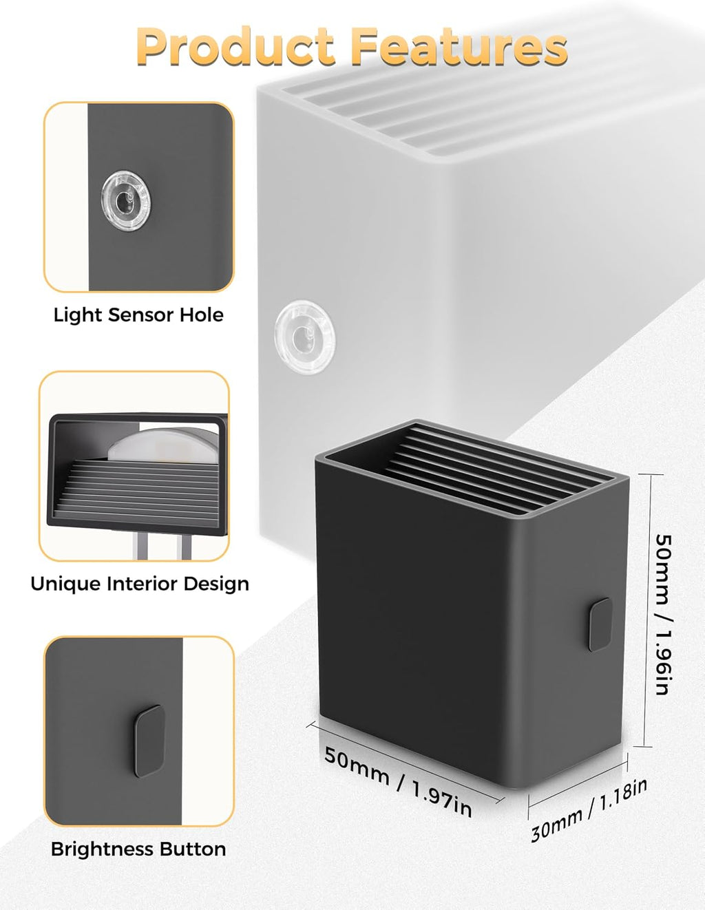 DORESshop LED Night Lights Plug into Wall [4 Pack], Plug in Nightlight, 3 Level Brightness Adjustable Night Light, Dusk to Dawn Sensor…