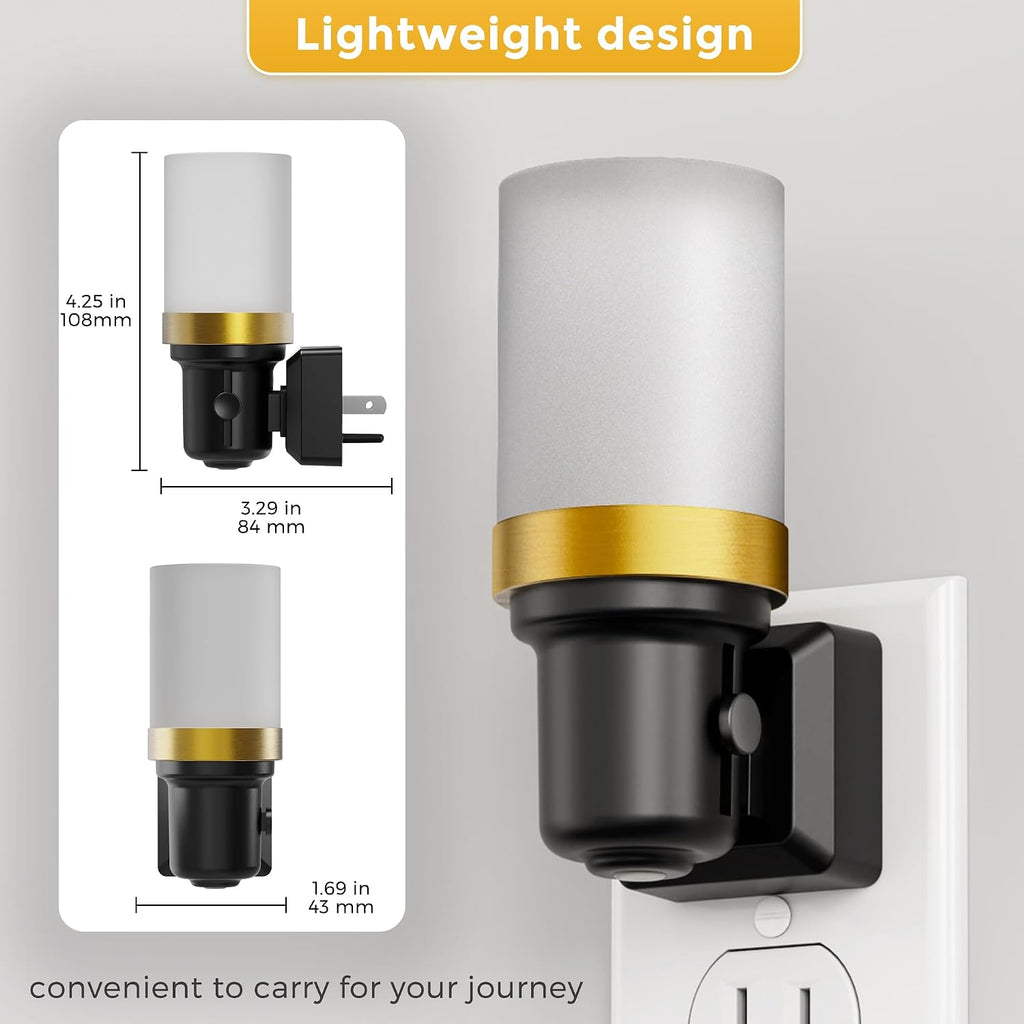 L LOHAS LED Night Light, 2 Pack Night Lights Plug into Wall, Dimmable Nightlight with Auto Light Sensor, 3000K Warm White 0-100LM, Plug…