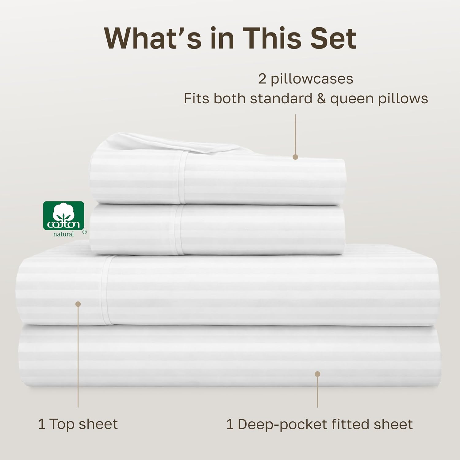 CaliforniaDesignDen California Design Den Soft 100% Cotton Queen Sheet Set, 400 TC Good Housekeeping Award Winner, Silky Smooth Sateen Weav…