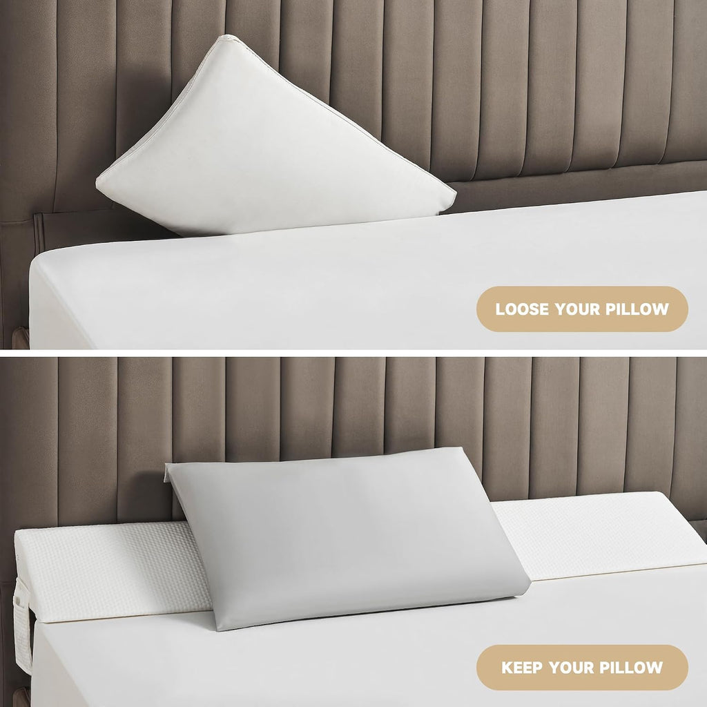 IFNOW Twin Size(40"x6"x10") Bed Wedge Pillow for Headboard, Mattress Gap Filler(0-8"), Bed Wedge for Gap Between Your Headboard and…