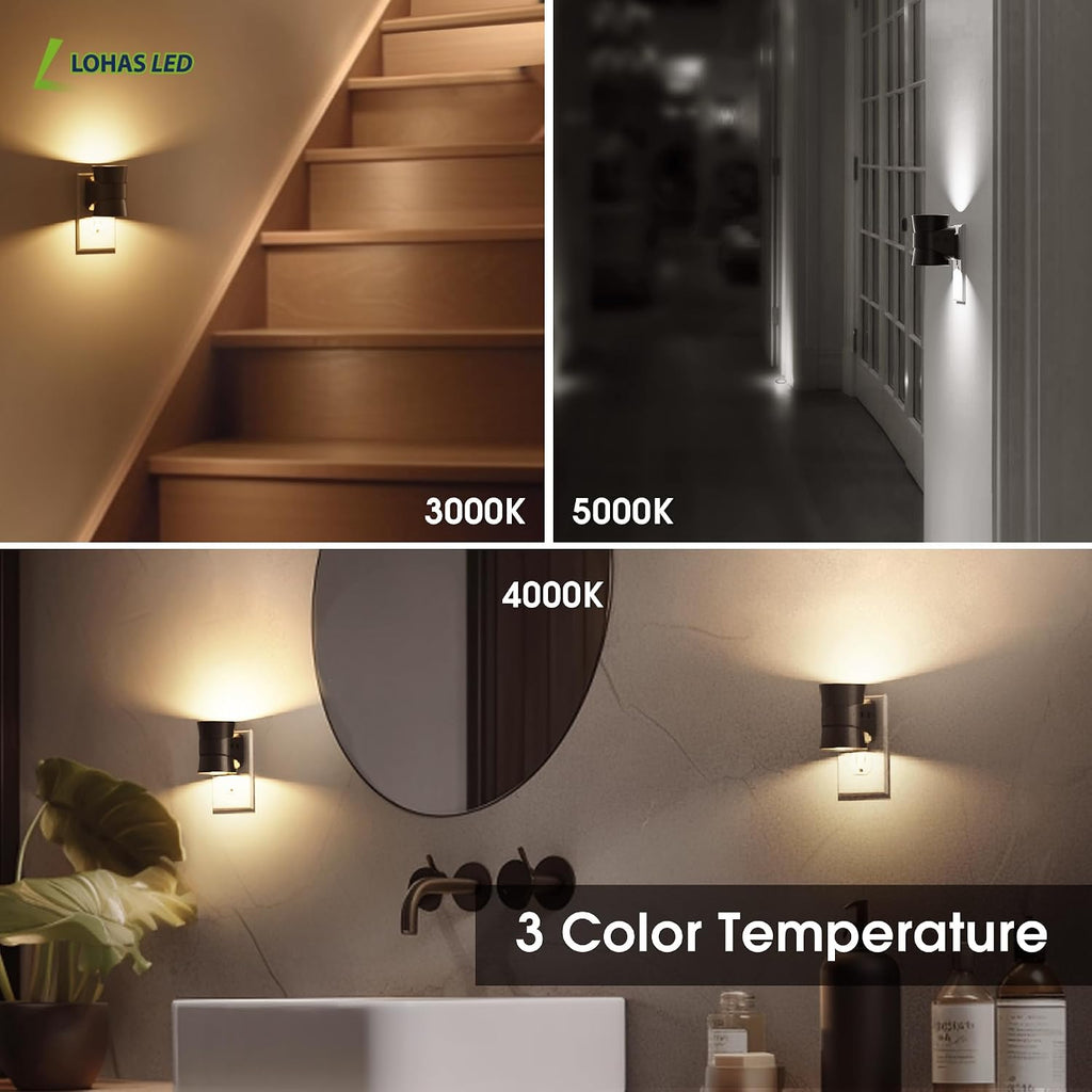 L LOHAS LED Night Lights Plug into Wall, Dimmable Night Light 2pack, 3CCT Adjustable Light Color and Brightness, Multi-Scenario use, for…
