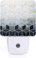 Black Grey Cubes Night Light, Plug-in Nightlights Auto Sensor Night Lamp Dusk-to-Dawn Lamp Home Decor for Nursery Children Girls Boys