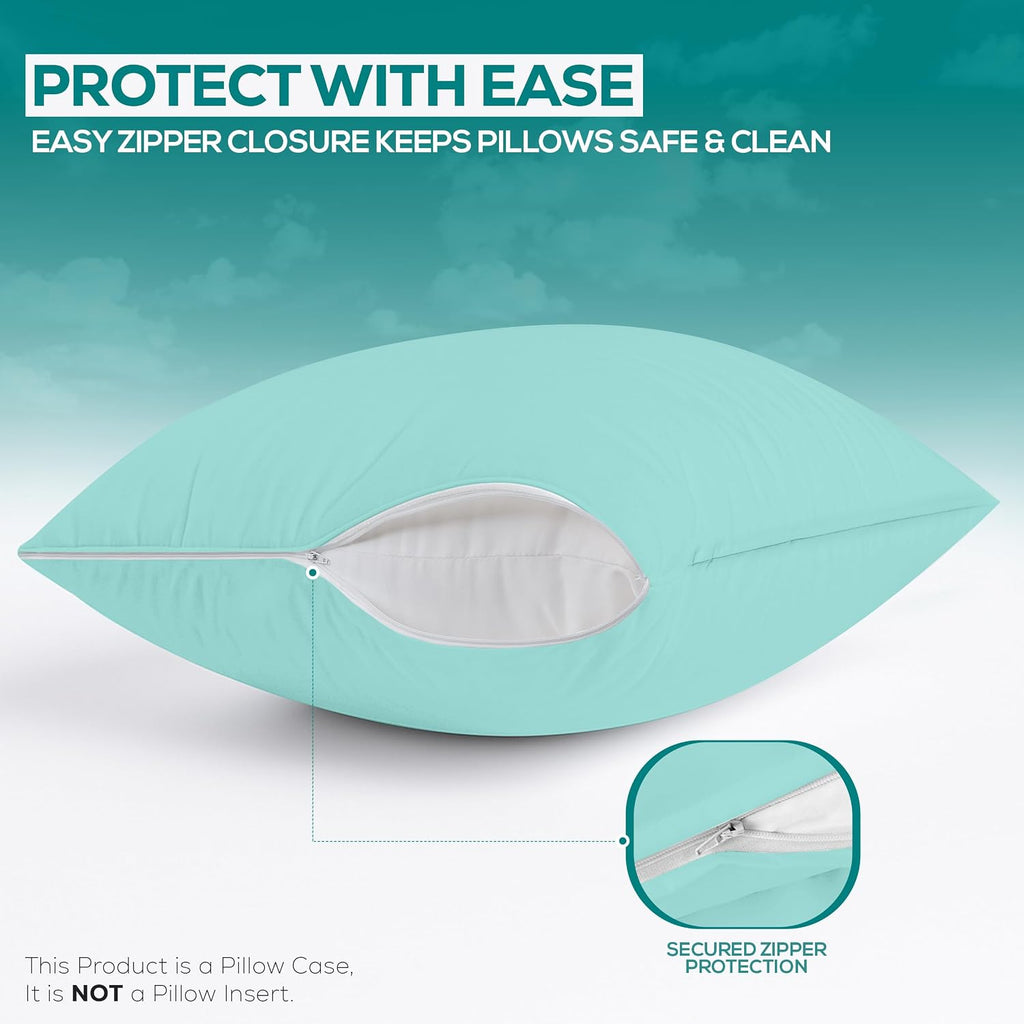 Utopiabedding Utopia Bedding 100% Waterproof Pillow Protectors with Zipper King Size (Set of 2), Bed Bug and Dust Mite Proof Zippered Pillo…