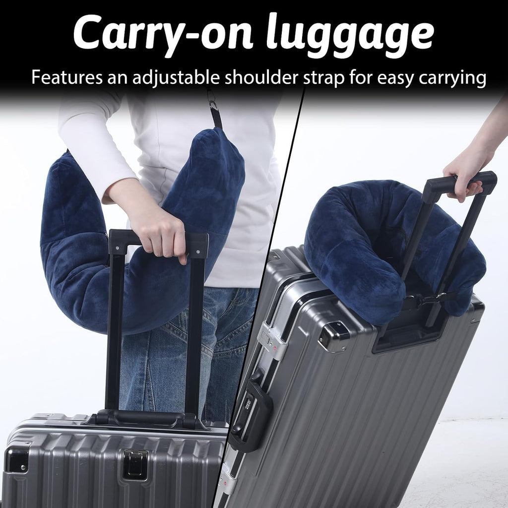 Stuffable Travel Pillow Stuffable Neck Pillow for Traveling Fillable Neck Pillows with Clothes Storage Fits 5+ Days of Travel Essentials…